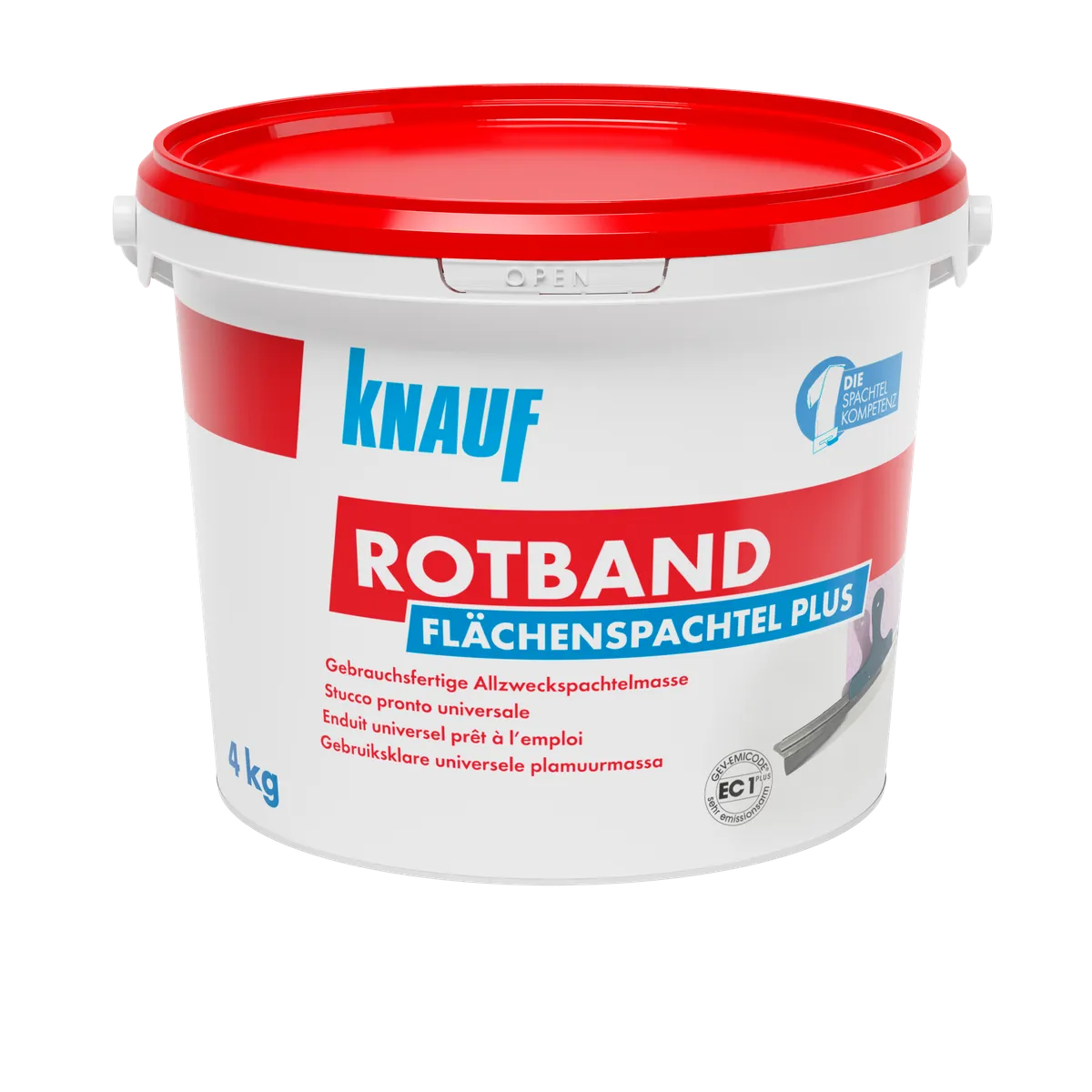 Knauf - Rotband Flächenspachtel Plus - Rotband-Flaechenspachtel-Plus_4-kg