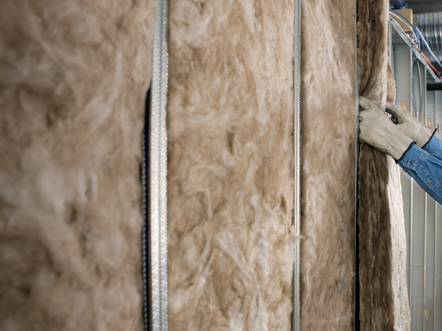 Internal Wall with Insulation being installed