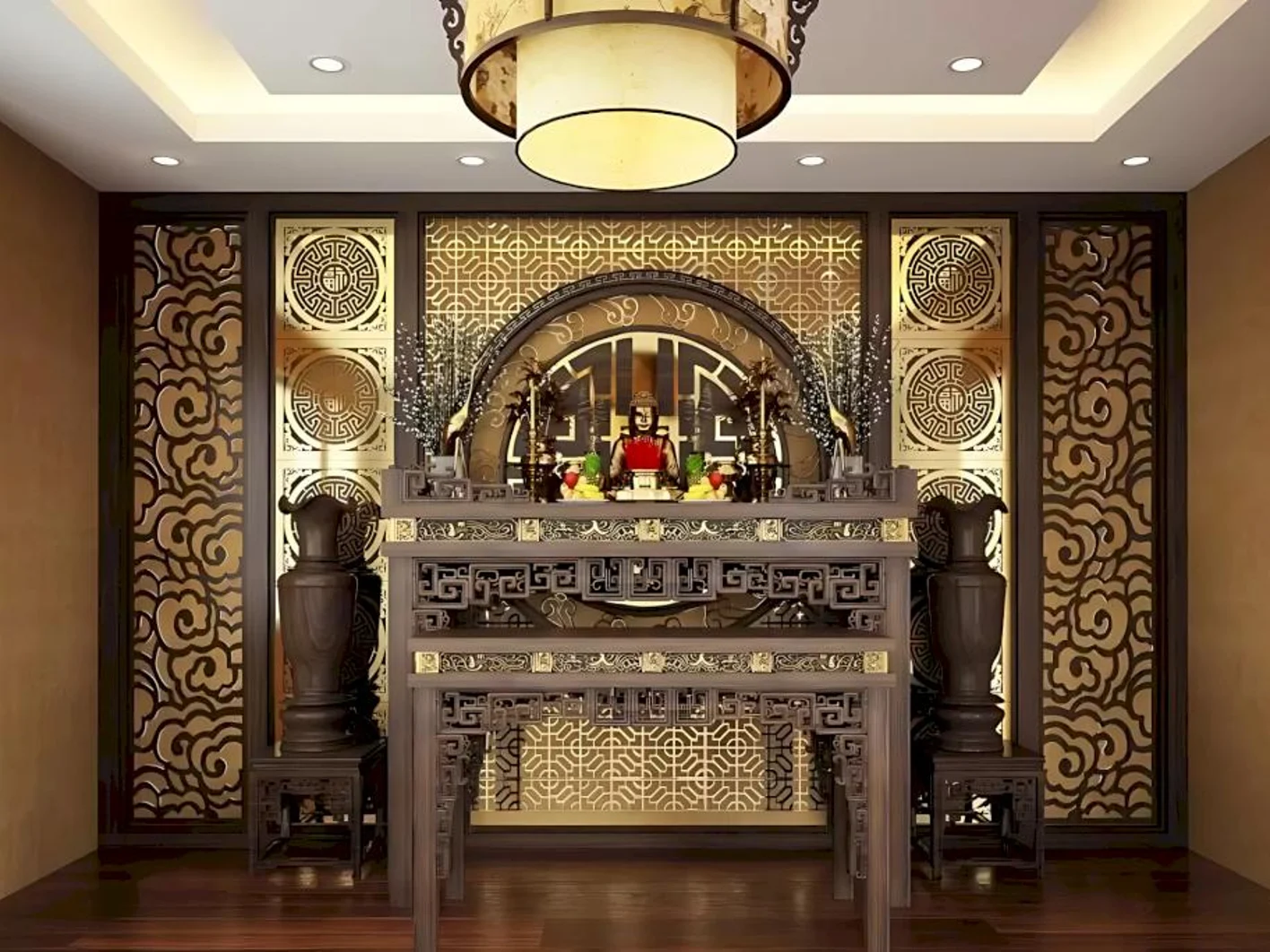 Trần thạch cao phòng thờ - 3