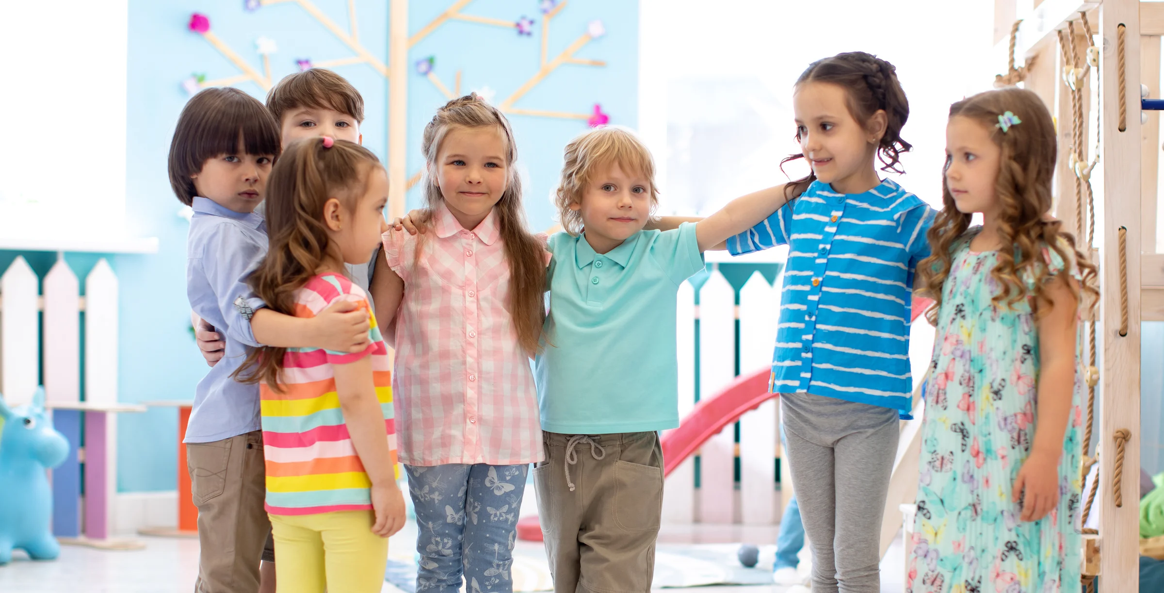 Happy kids at daycare