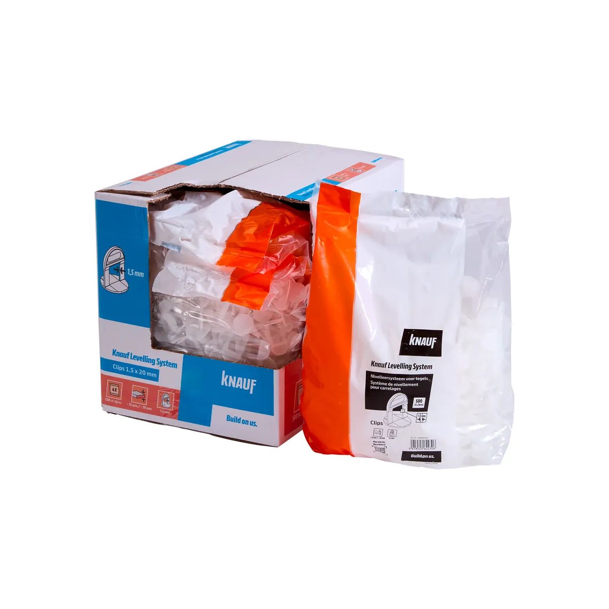 Knauf - Clips KLS 1,5 mm x 20 mm - Clips KLS 1,5 mm x 20 mm_500pces_PACK-PROD_C1C0