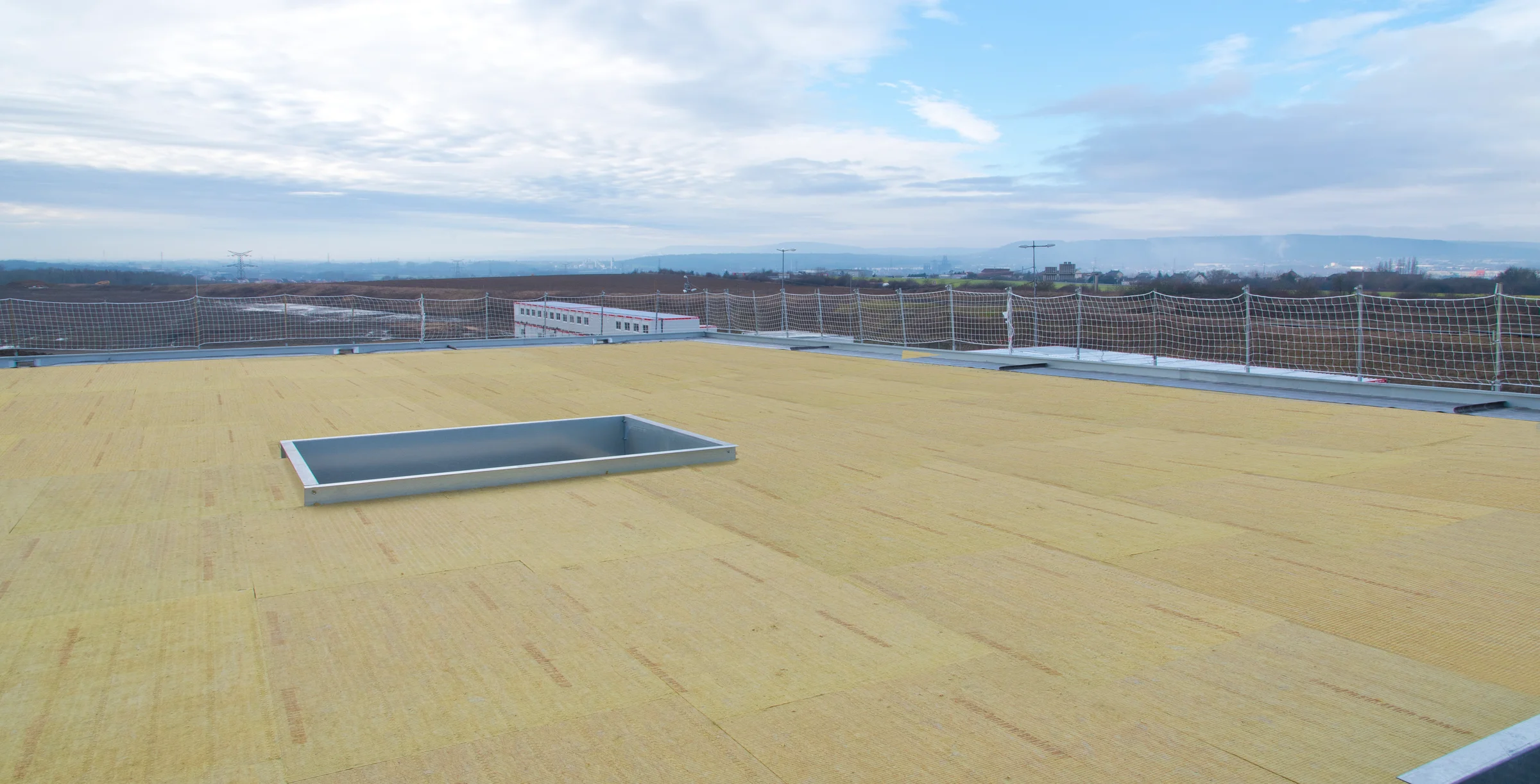 Flat roof-rock mineral wool slabs