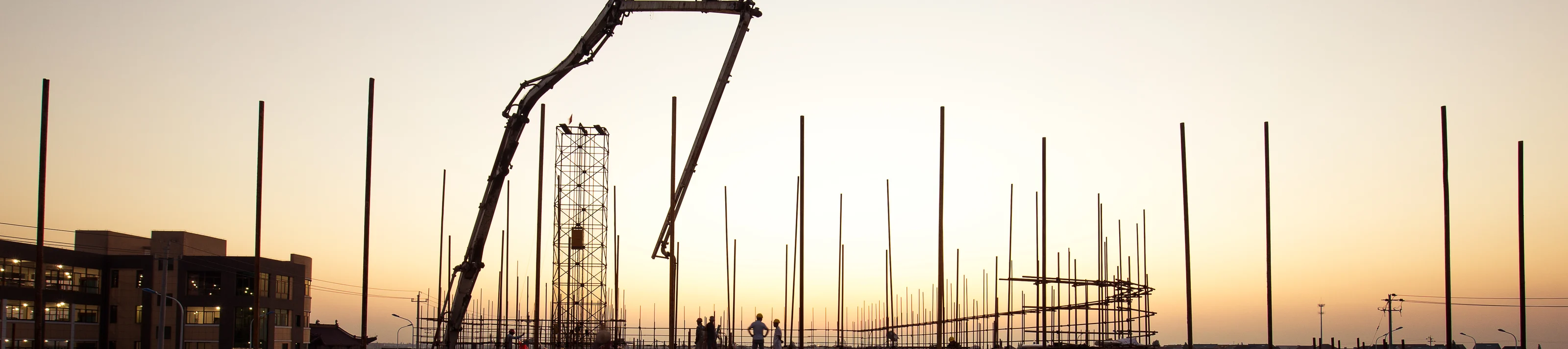 steel structure on construction site
