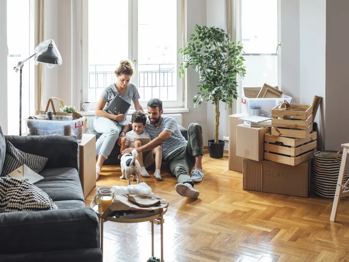 Family Moving in New Home