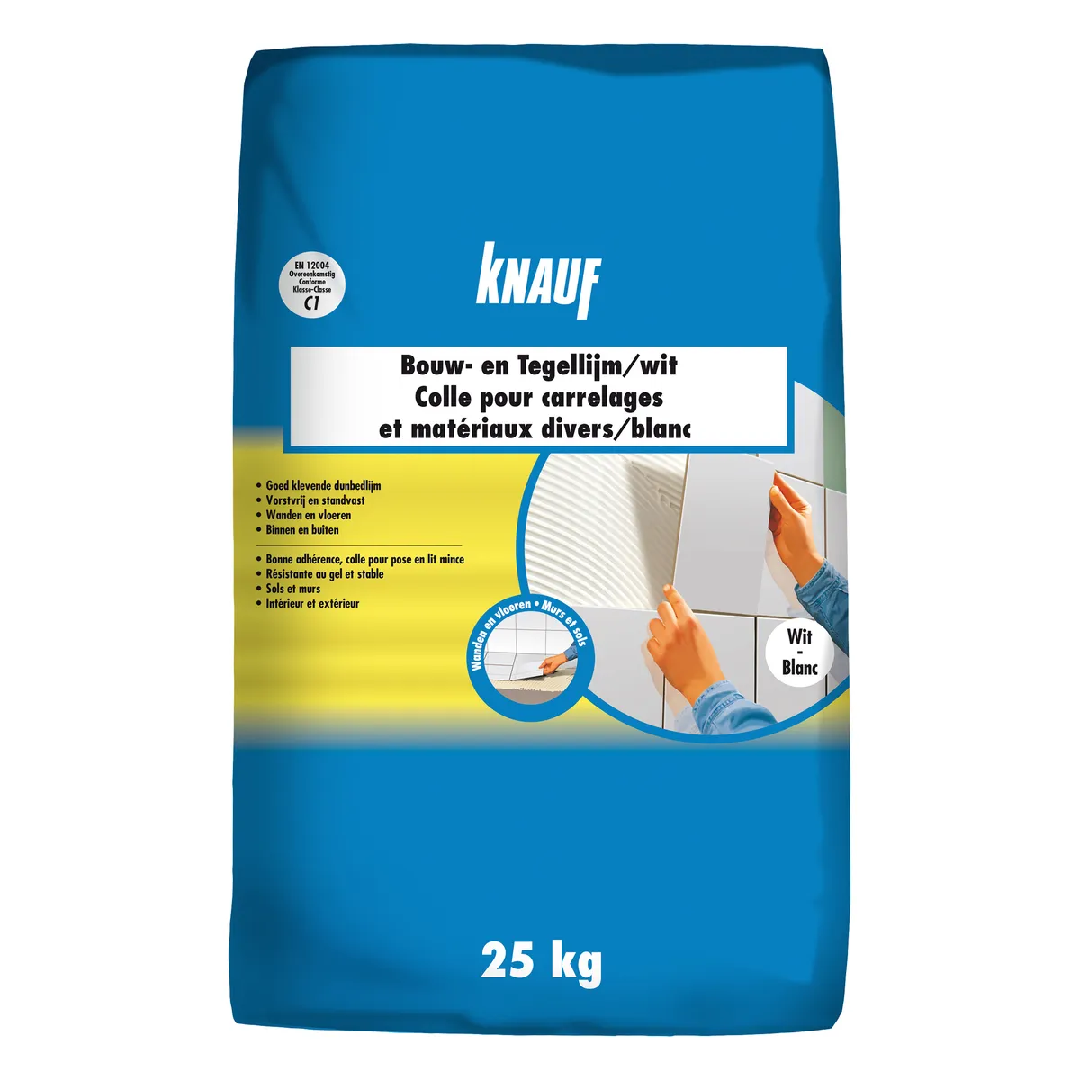 Knauf - Colle pour carrelages et matériaux divers - blanc - Colle pour carrelages et matériaux divers blanc 25kg_PACK-PROD_C1N1