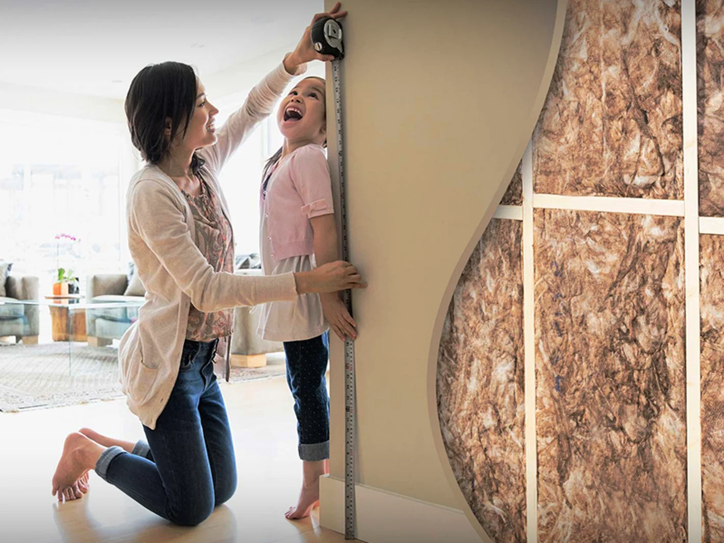 Mother and Daughter measuring