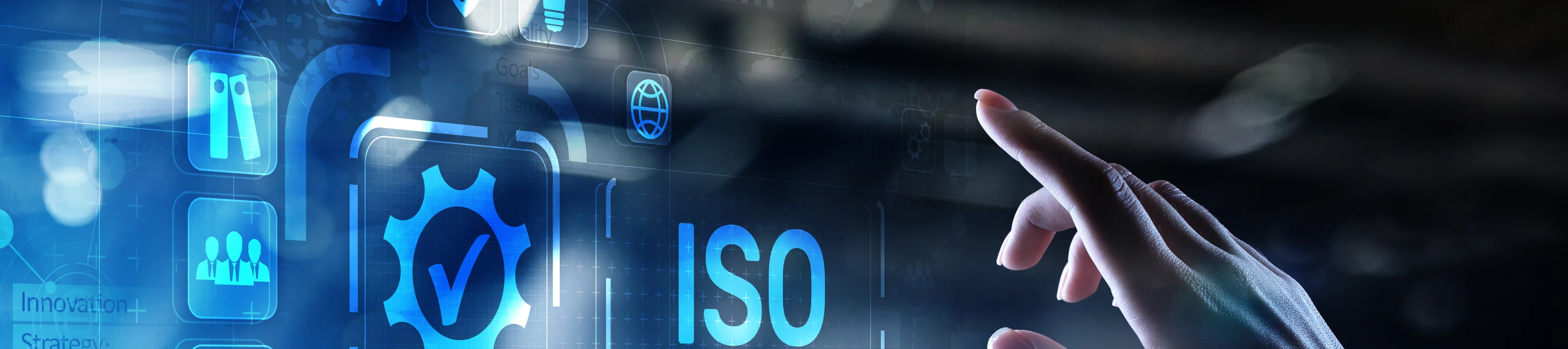 ISO standards quality control assurance warranty business technology concept.