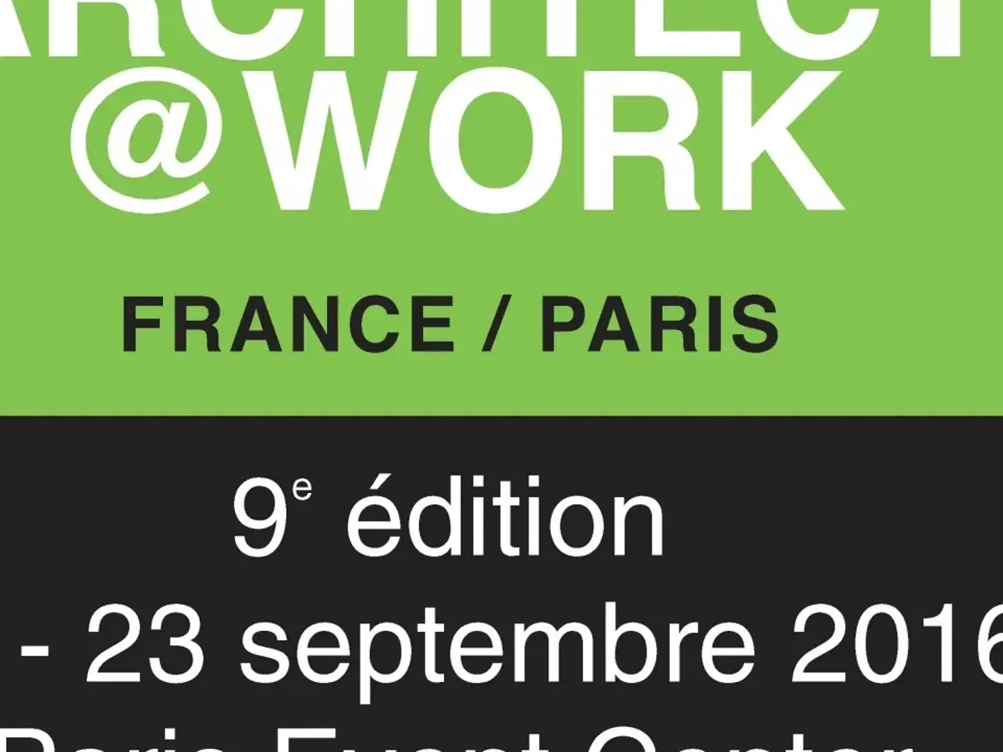 architect at work paris 2016