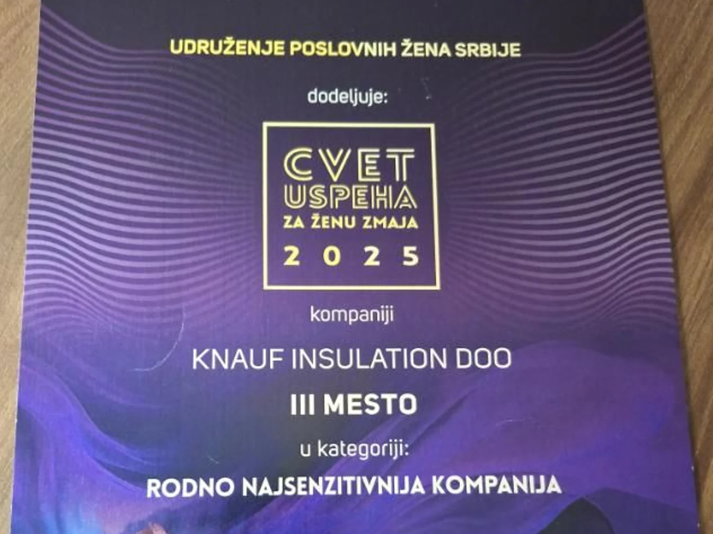 Award for Gender Equality KI Serbia