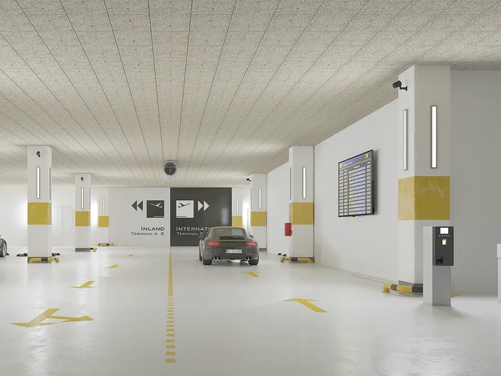 Tiefgarage Flughafen Ladesäule Autos