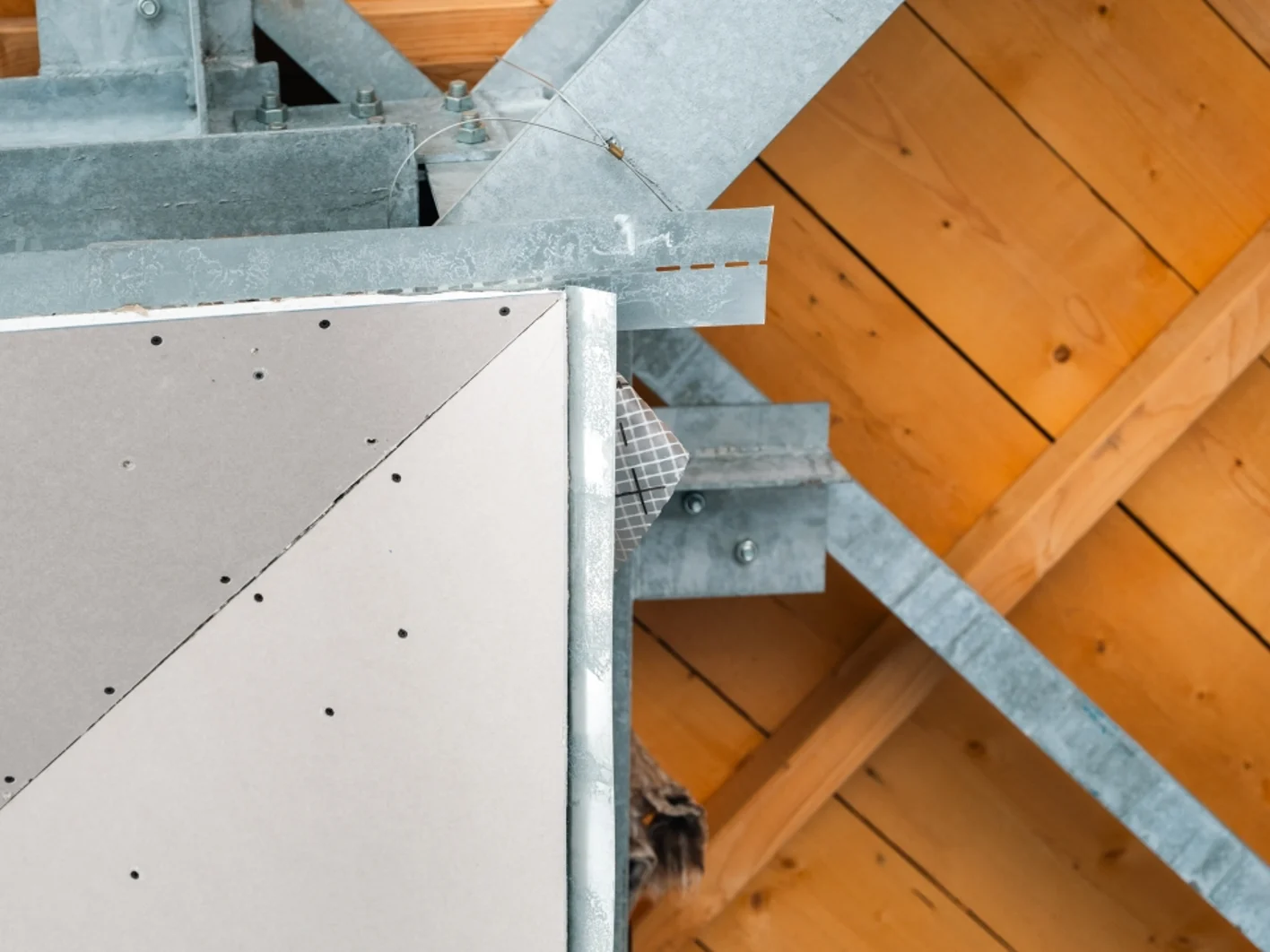 chantier bande de jonction d'angle