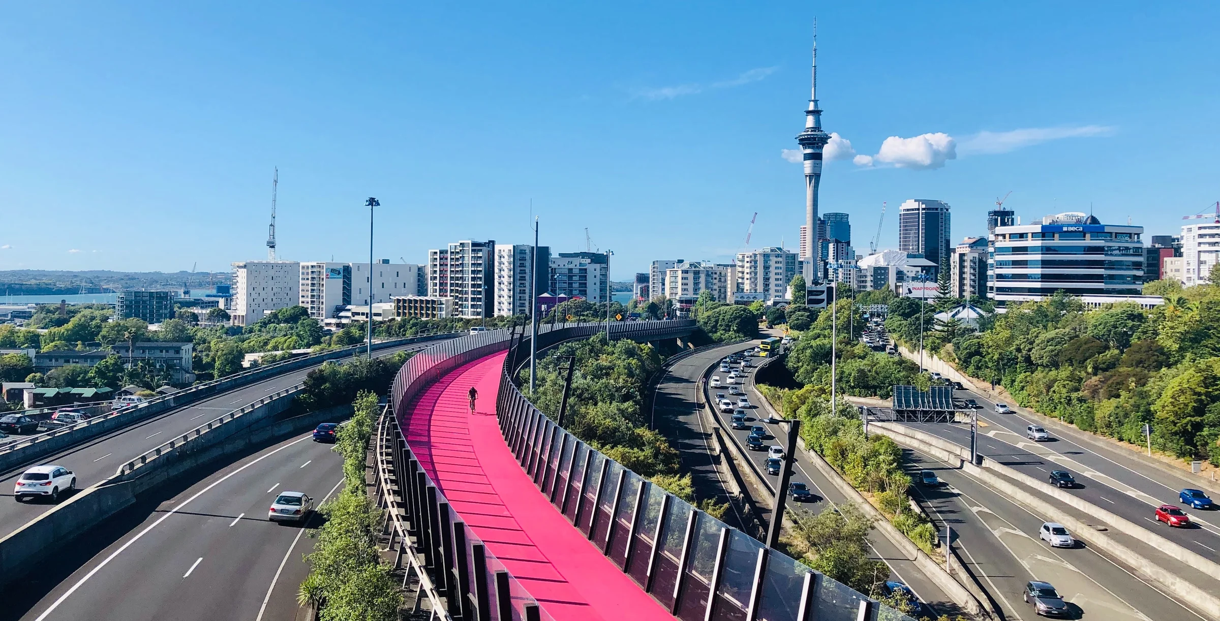 Photo of pink bridge in Auckland New Zealand HI Building Code Update Image