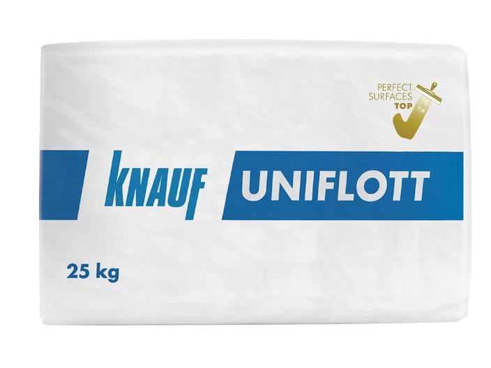 Uniflott - Ypač tvirtas gipsinis gipskartonio bei gipso plaušo plokščių siūlių glaistas