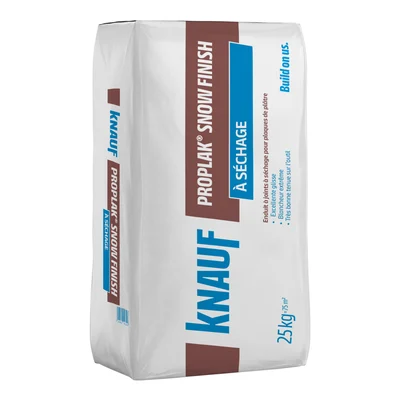 Knauf - Knauf Proplak Snow Finish - Enduit Knauf Proplak Snow Finish