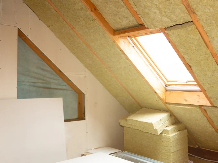 House attic insulation