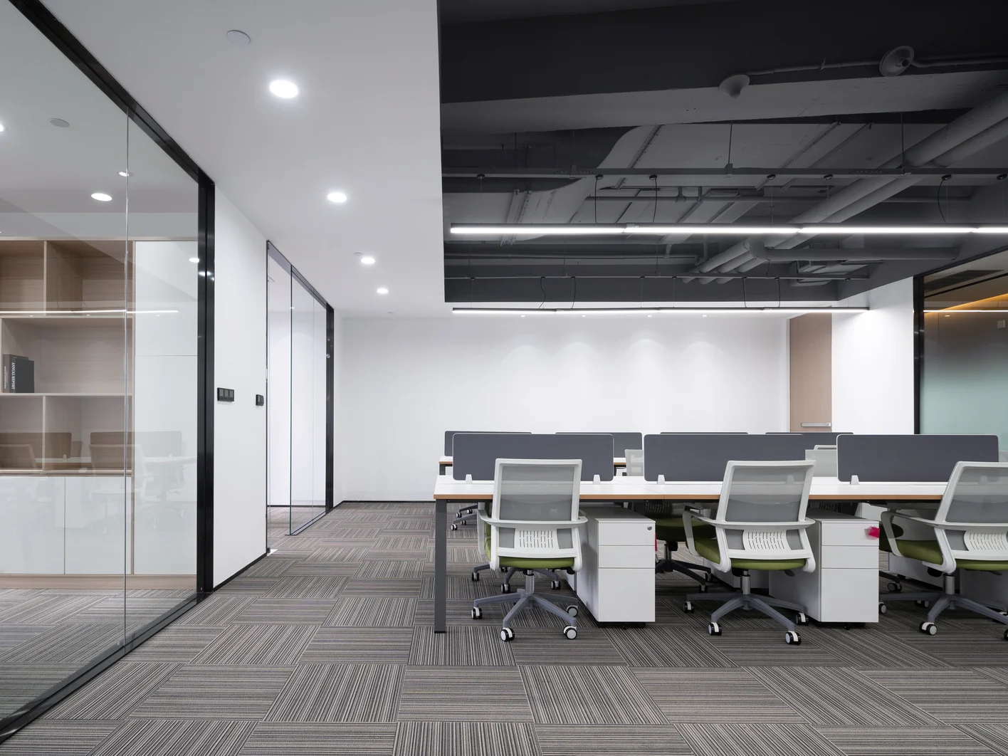 interior of modern open office with simple design