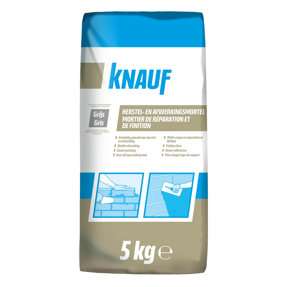 Knauf - Mortier de réparation et de finition gris_5 kg_PACK-PROD_C1N1
