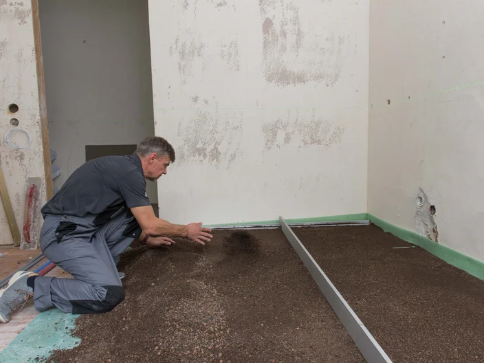 Grindų klojimas su Brown plokštėmis - Biraus sluoksnio irengimas 15