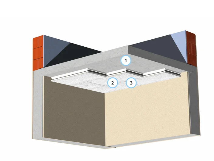 Anwendung Kellerdecke genutzt Illustration Schichtaufbau