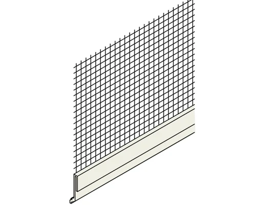 Knauf - Sokkel vandnæseprofil PVC med net - Sokkel vandnæseprofil PVC med net