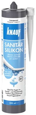 Knauf - Sanitär Silikon  - Sanitär Silikon - 300ml - 00586040 - transparent - Front
