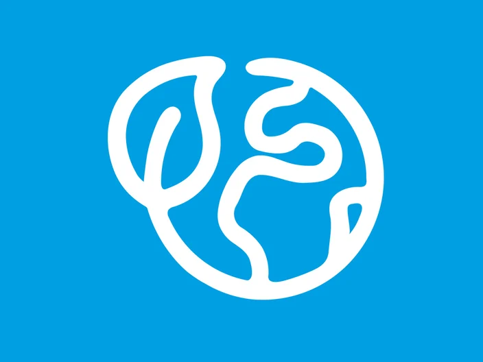 Blue Sustainble Globe Icon