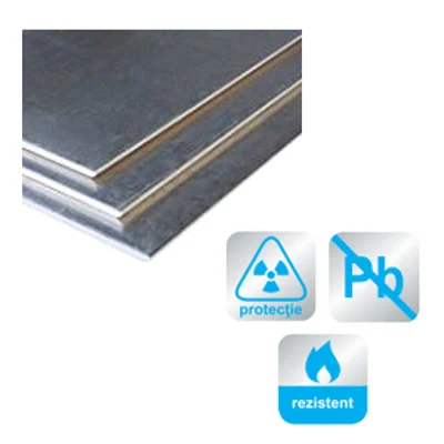 Knauf - Placă Knauf din gips-carton (GKF 12,5)  - Imagine-placa-knauf-gips-carton-cu-folie-plumb-15mm
