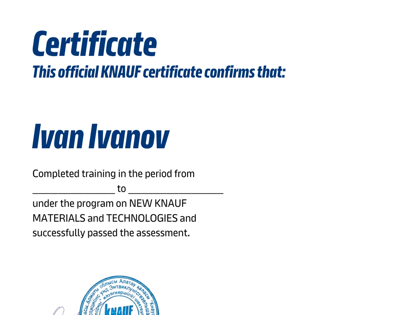 Certificate