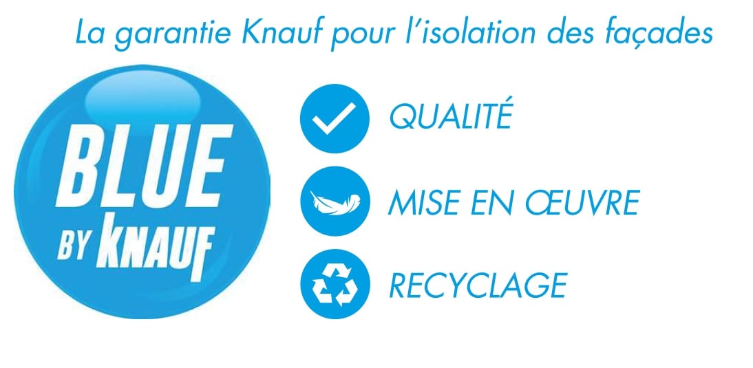 encart blue by knauf isolation facades