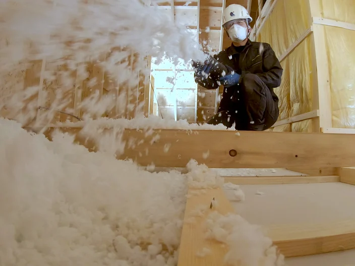 Supafil blow-in installation Niseko Japan