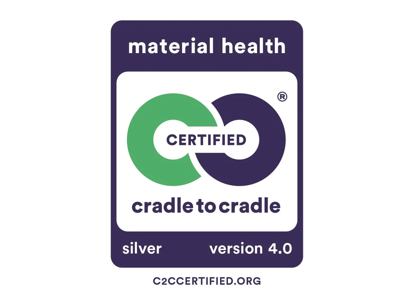 C2C Cradle to Cradle - Lastre Knauf - logo Silver 4:3