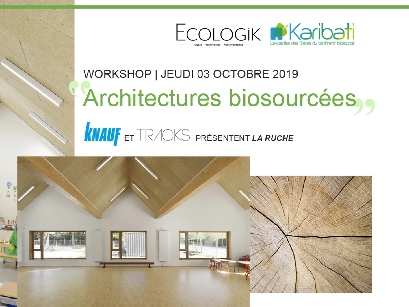 Actualité Ecologik Visuel Workshop 3 octobre 2019 Architectures Biosourcées