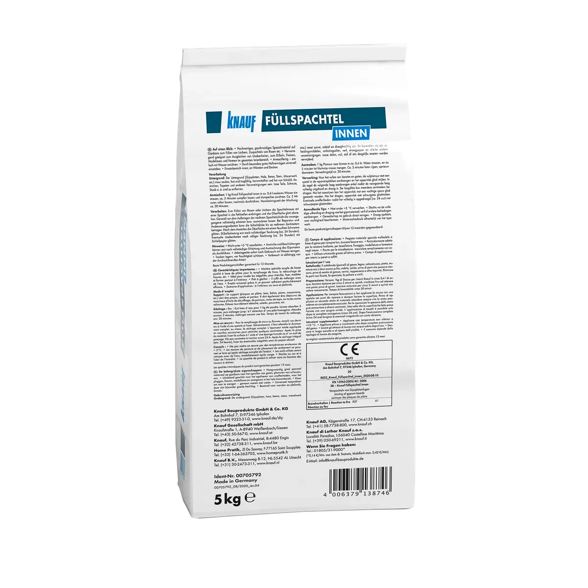 Knauf - Füllspachtel innen - 4006379138746_Fuellspachtel-Innen_back_5kg