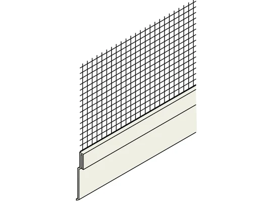 Knauf - Vandret dilatationsfugeprofil TOP PVC med net - Vandret dilatationsfugeprofil TOP PVC med net