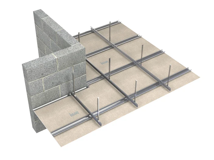 MF Ceiling - 1 Layer Plasterboard System Isometric