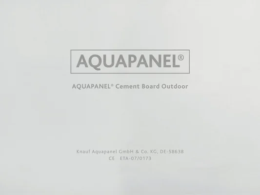 Knauf - AQUAPANEL® ցեմենտե սալ արտաքին երեսպատման համար 12.5 մմ - 11077 AQUAPANEL Cement Board Outdoor