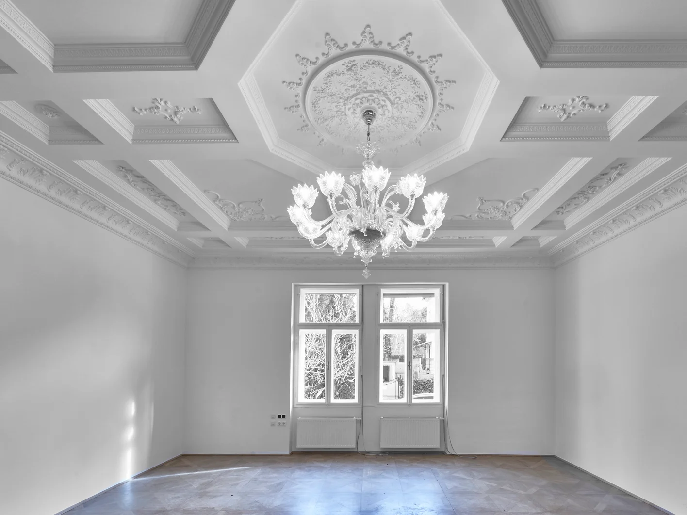2-stöckige Gründerzeit-Villa in Graz - Stuckelemente