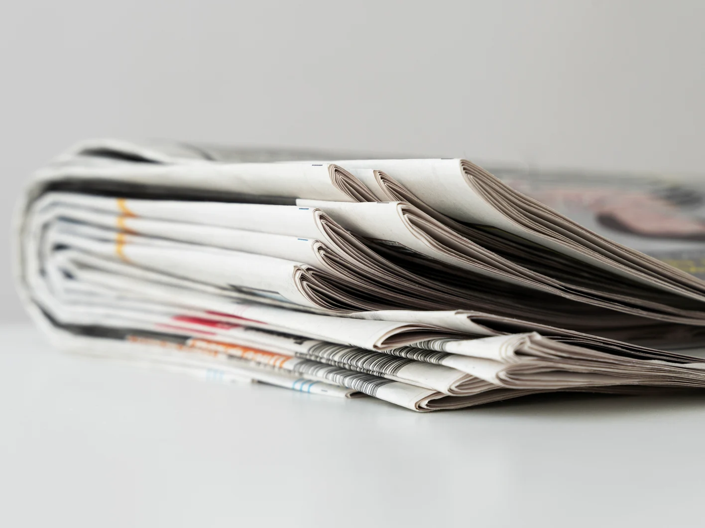 A stack of newspapers
