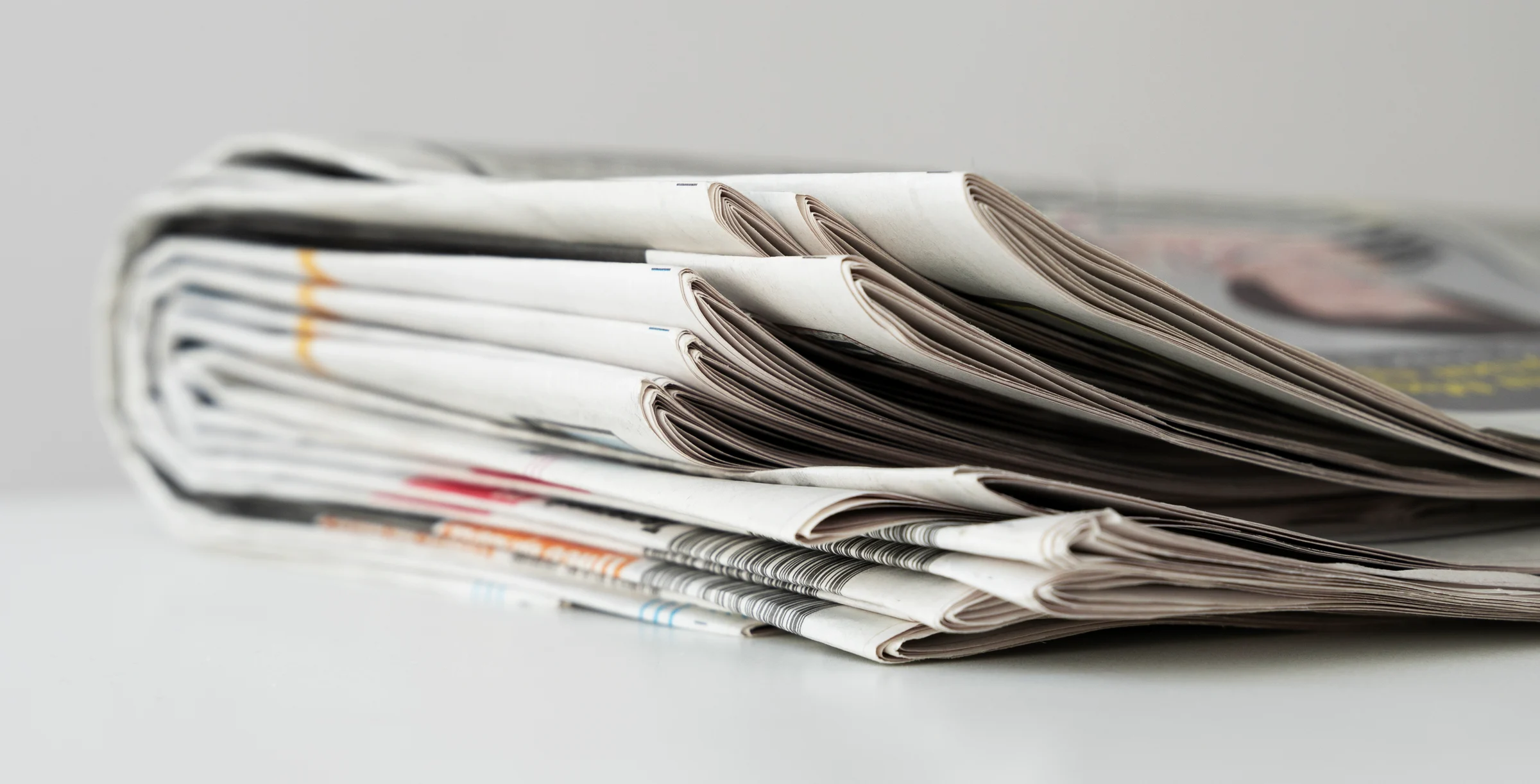 A stack of newspapers