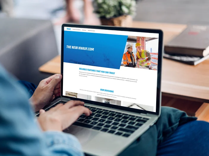 knauf com on a laptop EN 