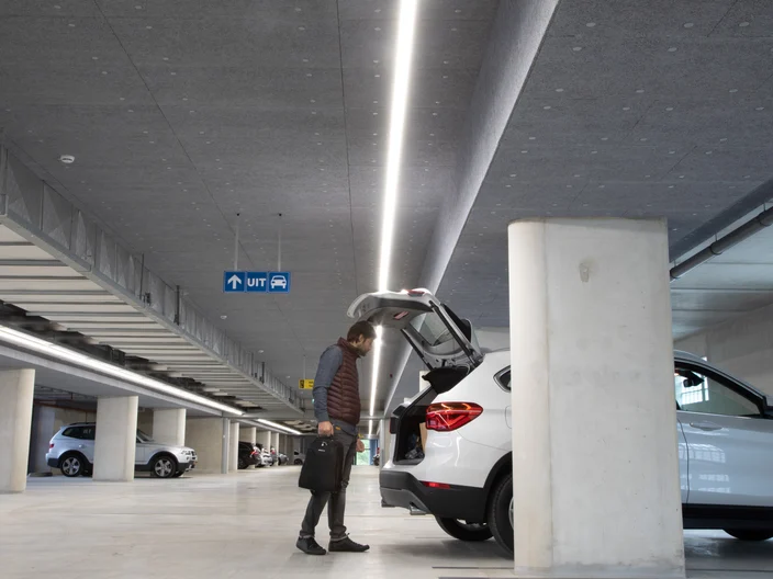 Houtwolcementplaten parkeergarage The Y Sigma Den Haag