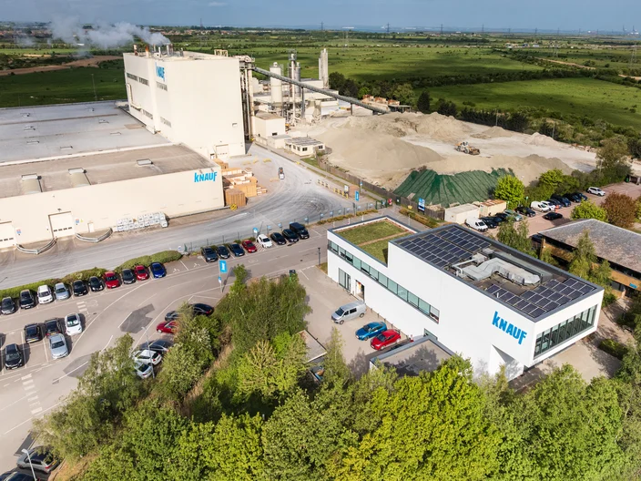 Aerial view of Knauf Sittingbourne site