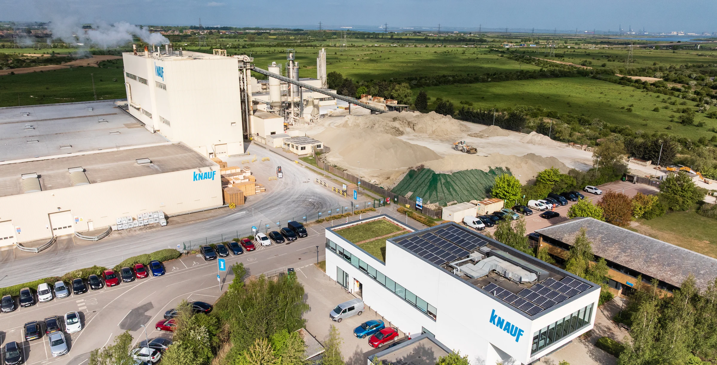Aerial view of Knauf Sittingbourne site