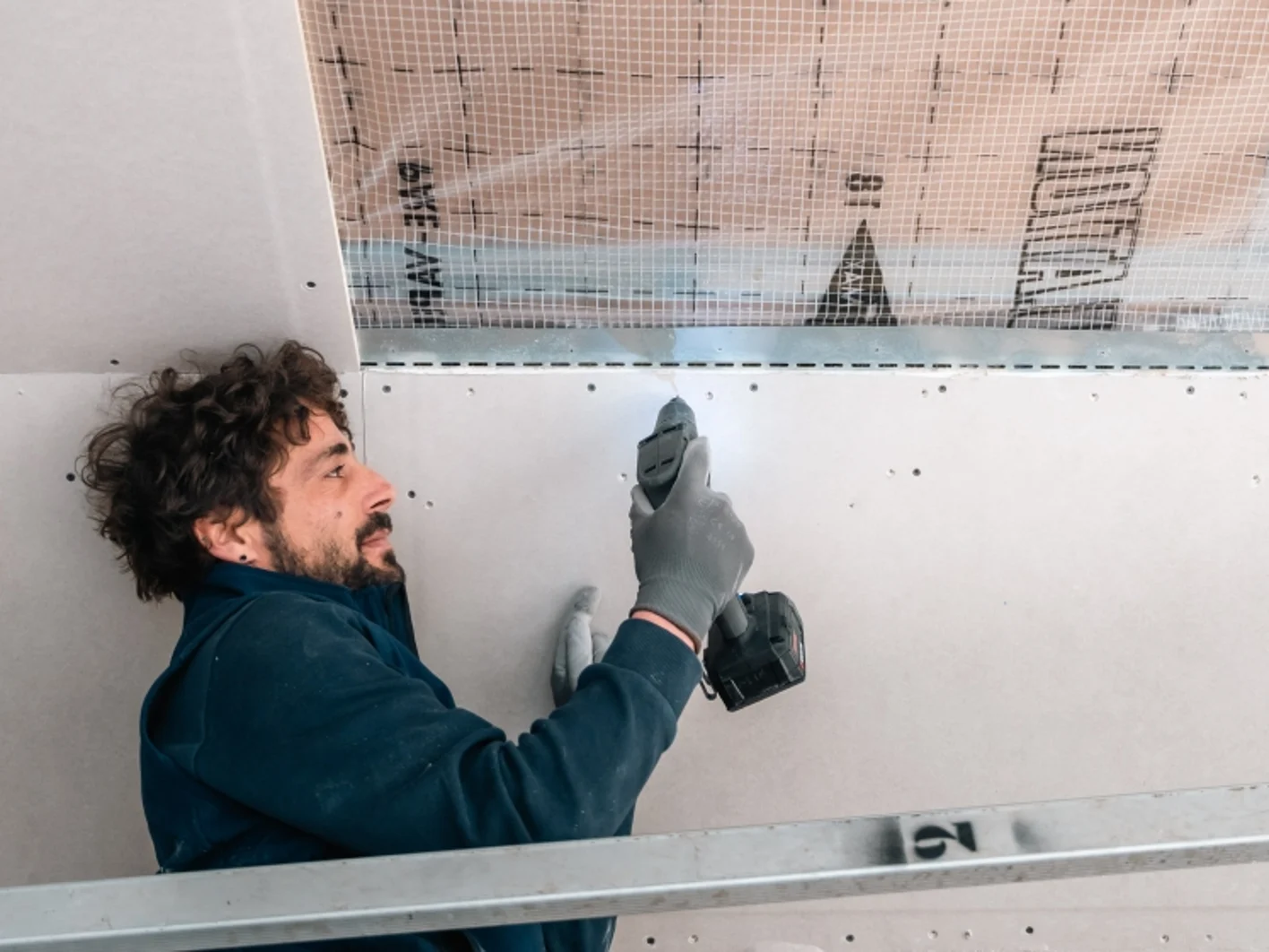 chantier bande de jonction d'angle