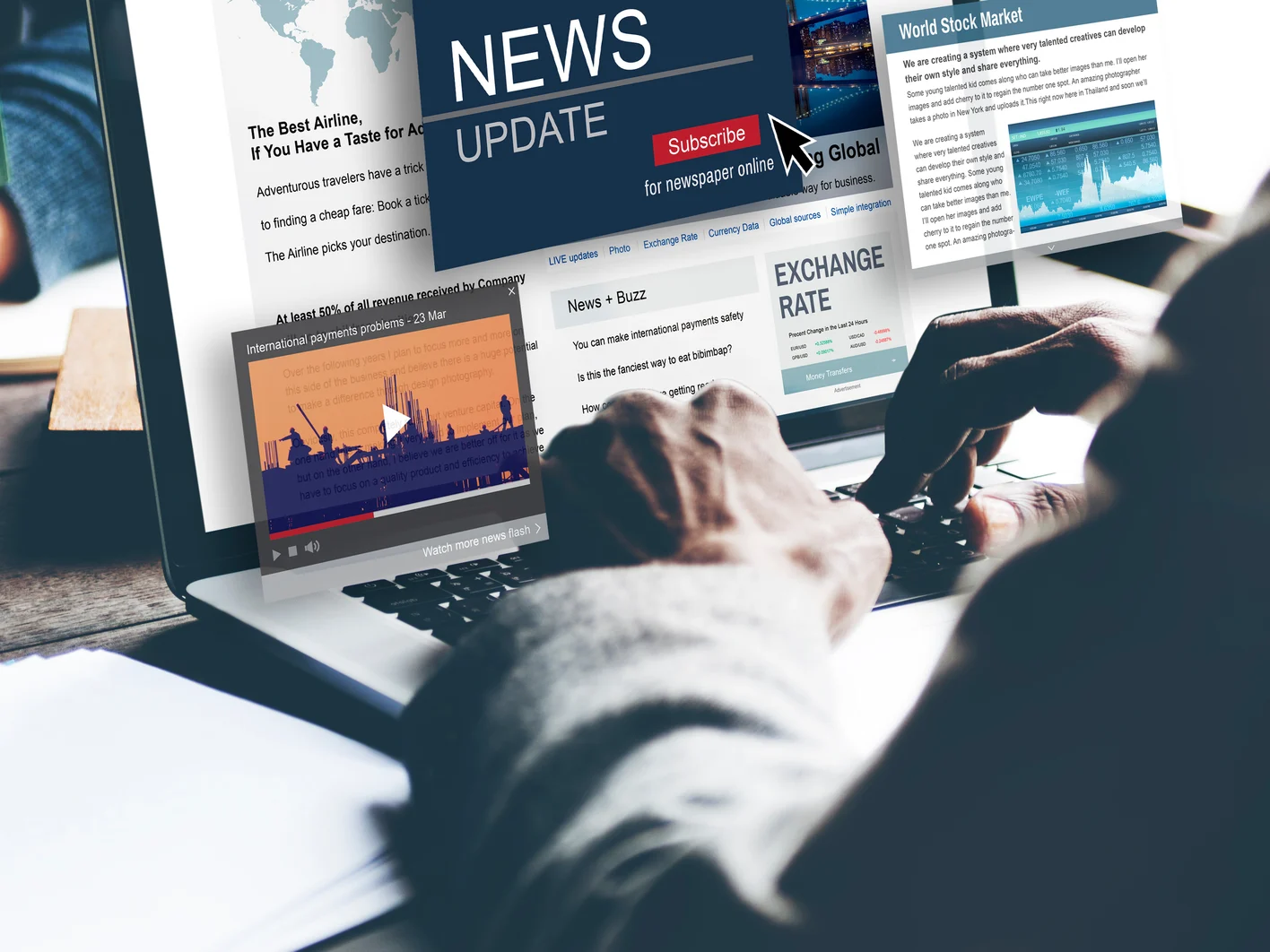 News Update Journalism Headline Media Concept