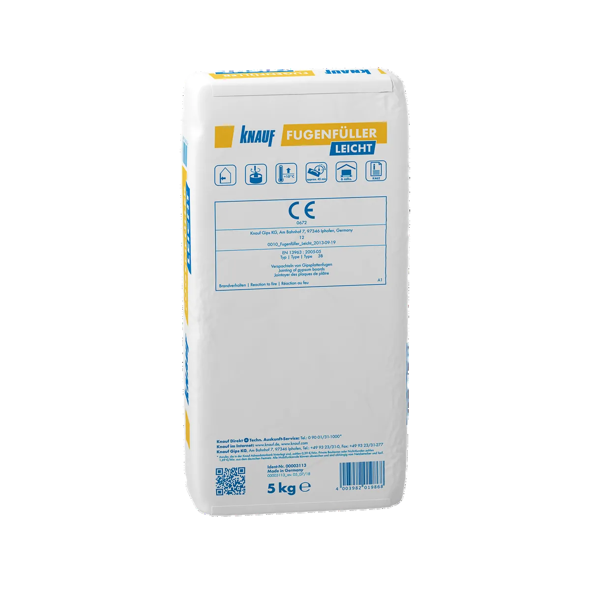 Knauf - Fugenfüller Leicht - 4003982019868_Fugenfueller-leicht_front_5kg