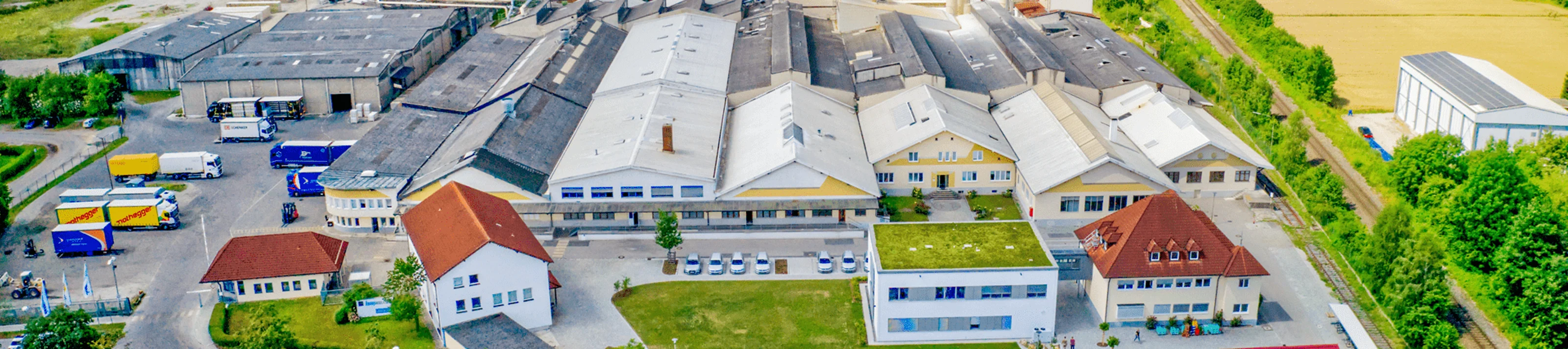 Knauf Werk Simbach Holzwolle Luftaufnahme