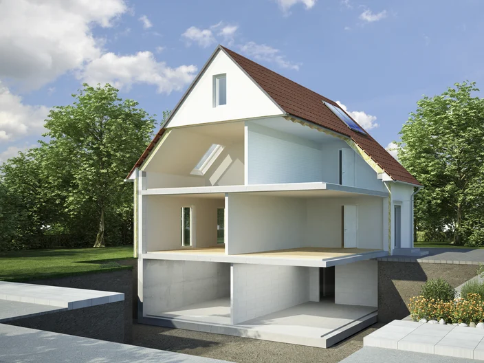 Haus geschnitten leer