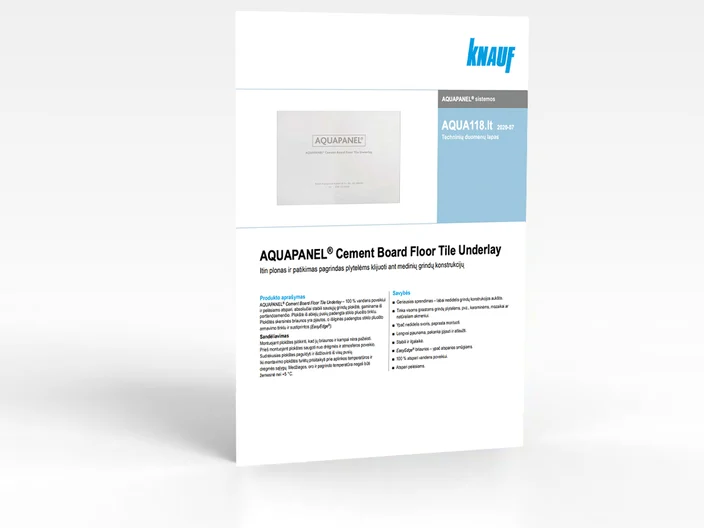 AQUAPANEL® Cement Board Floor Tile Underlay - Technine brosiura