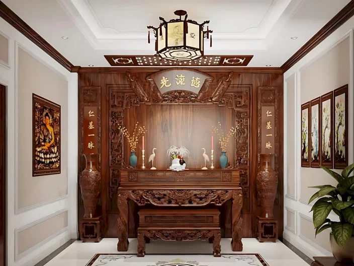Trần thạch cao phòng thờ - 17